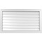 Ekena Millwork Vertical Surface Mount PVC Gable Vent: Functional, w/ 2"W x 2"P Brickmould Sill Frame, 38"W x 22"H GVPVE38X2203SF - alternate 1